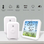 TS-8082 Wireless Temperature Humidity Monitor Dual Channel Refrigerator Thermometer with Backlight High Low Alarm Max Min Records -40℃ Wide Range Cold Chain Monitoring Alarms