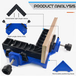 LinkMejor Right Angle Woodworking Clamp Adjustable 90 Degree Corner Clamp Board Thickness 24-75mm for Photo Framing Cabinet Making Welding Furniture Assembly