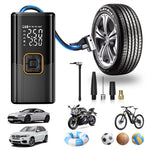 Portable Car Wireless Inflation Pump Electric Inflation Pump High-speed USB Charging Large Capacity Lithium Battery LED Lighting for Car, Motorcycle, E-Bike, Ball