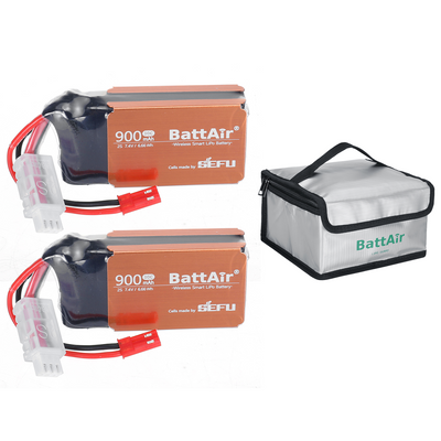 [EU/USA Direct]ISDT BattAir 2nd Gen 7.4V 900mAh 30C 2S Smart LiPo Battery Wireless APP Control JST Plug for Axial 1/24 SCX24 RC Drones Airplane Cars