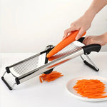 Multifunctional Vegetable Cutter Grater Food Slicer Adjustable Thickness for Cheese Fruits Vegetables Stainless Steel Food Cutter Slicer Dicer with Extra Brush for Kitchen