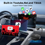 Wireless CarPlay Adapter Support Watch Video Online Netflix/YouTube/Tiktok For OEM Wired CarPlay Cars