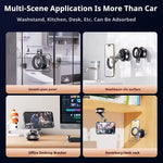 360 Magnetic Phone Holder Strong Suction Dual Vacuum Mount 360 Rotation Universal Fit Aluminum Alloy Type-C Rechargeable Car Phone Bracket