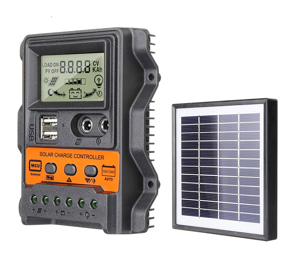 LinkMejor Display 12V/24V 10A/20A/30A Input Solar Charge Controller Auto Parameter Adjustable MPPT Solar Panel Regulator Purism