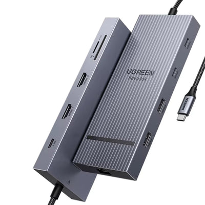 LinkMejor CM866 10 in 1 Type-C Docking Station USB Hubs with PD 100W 4K60Hz HD USB-A 3.2 USB-C 3.2 / 10Gbps USB-A3.0 / 5Gbps 1000Mbps RJ45 SD&TF USB Splitter for Laptop Macbook Pro Air