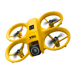 LinkMejor V66 WiFi FPV with Dual Camera 180° Electrically Adjustable Optical Flow Hover Automatic Obstacle Avoidance LED Light Circle Protection Kids Gifts 2.4G 4CH 6-Axis Remote Control RC Toys Drone Quadcopter RTF