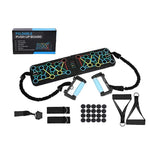 Bominfit Multifunctional Foldable Push-Up Stand with Resistance Band Anti-slip Handles Supports Up to 150kg Home Gym Fitness Board for Chest Back Shoulder Triceps