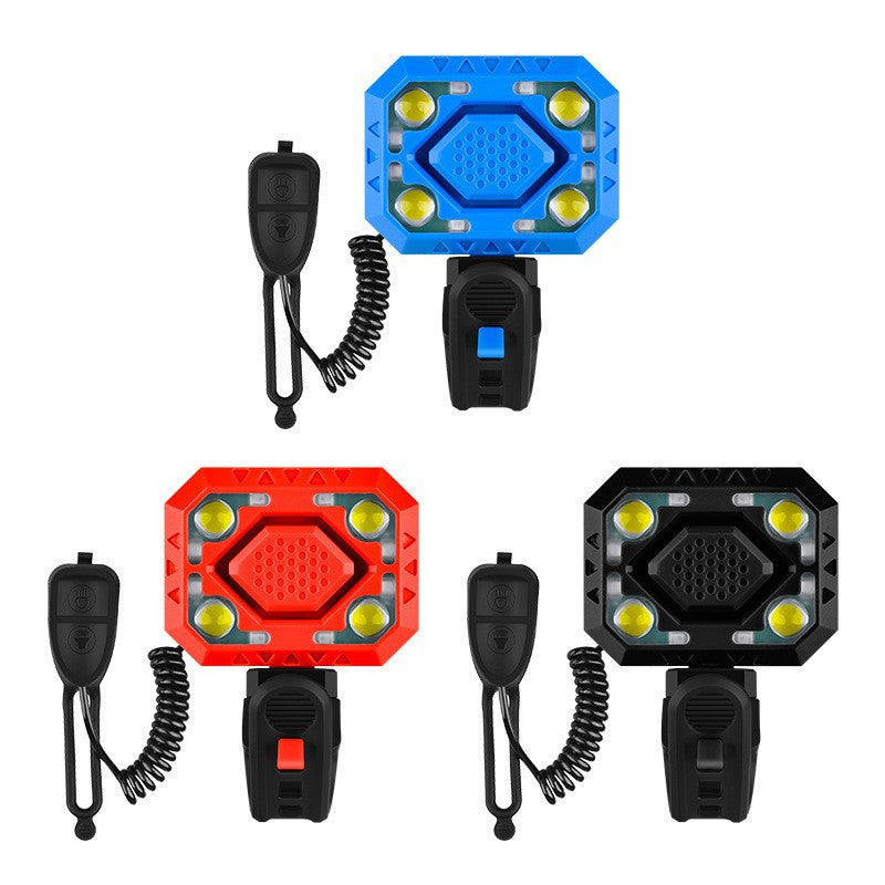 LinkMejor 2-in-1 Wired Control Bicycle Horn Headlight 140dB Electric Bell 350LM Rechargeable Bike Front Light for MTB Cycling Safety