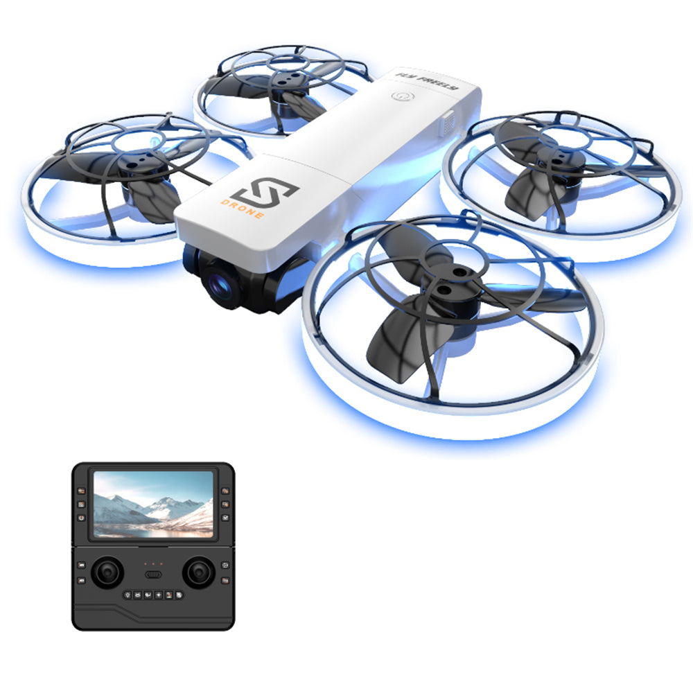 S32 WiFi FPV with Folded 4.3" LCD Screen Controller HD Camera Servo Gimbal Optical Flow Hover Brushless LED Foldable Pocket RC Drone Quadcopter RTF