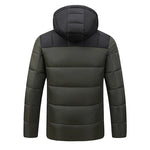 LinkMejor HJ-15G Unisex Cotton-padded Heated Jacket - 15 Heating Areas, USB/DC Charging, Winter Electric Thermal Warm Jacket for Outdoor Hiking Camping