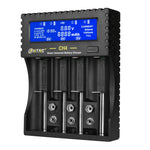 LinkMejor CH4 Battery Charger Li-ion Li-fe Ni-MH Ni-CD Smart Fast Charger for 18650 26650 6F22 9V AA AAA 16340 14500 Battery Charger