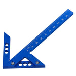 Blue Center Finder Aluminum Center Line Scriber for Finding Center Drawing Straight Lines Right Angles Midlines Vertical Lines 45 Degree Angles