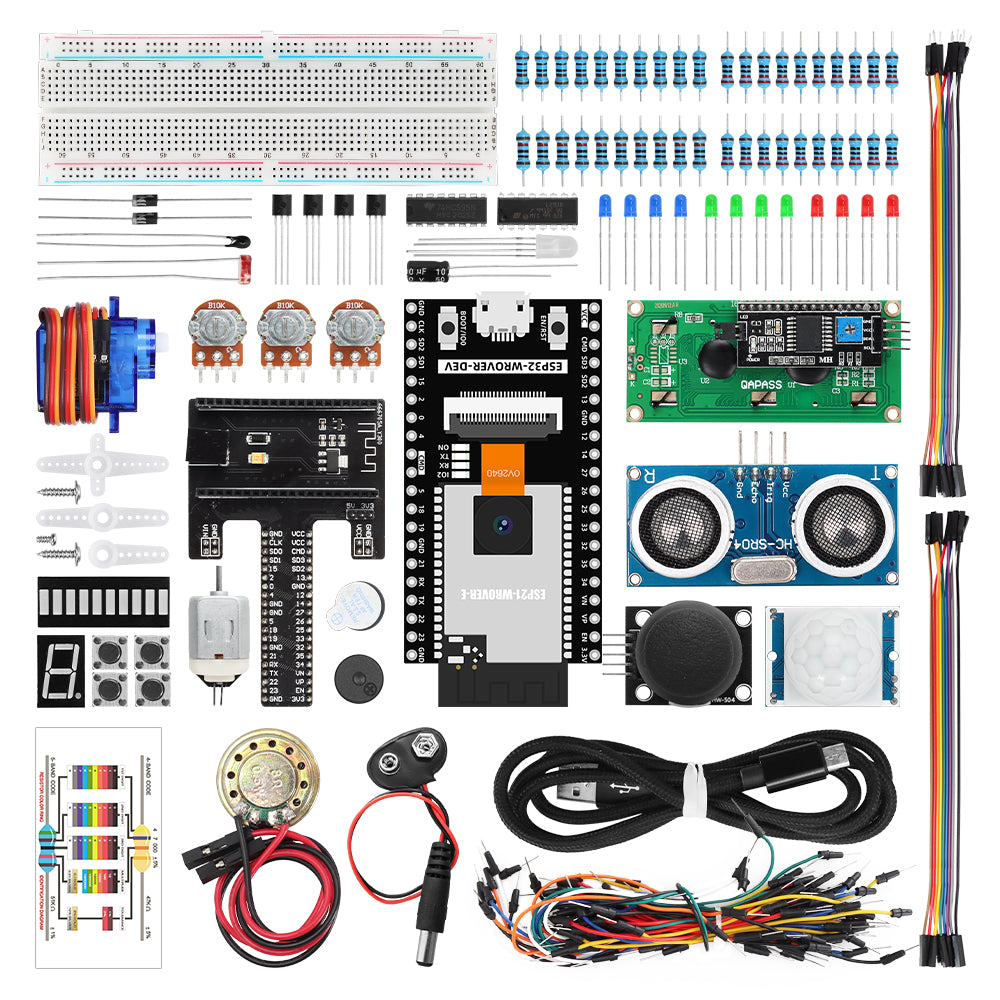 LinkMejor ESP32 Camera Starter Kit for Arduino Programming DIY Electronic Automation Project Set ESP32 Wrover Professional Complete Kits