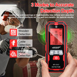 LinkMejor NF-5101 Wall Scanner Stud Finder 5-in-1 High Precision Detector Metal Wood Live Wire Locator LCD Display IP54 Waterproof Automatic Calibration