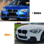 Car Front Bumper Lip Spoiler Splitter Glossy Black for BMW 1 Series F20 F21  Early M-Sport 2012-2014