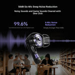 QCY N20 TWS bluetooth V6.0 Earphone -50dB Depth Noise Cancelling 6-Mic AI Call Noise Reduction Low Delay In-ear Sports Headphones