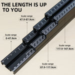 LinkMejor Track Saw Parallel Guide System 0-147.9cm Scale Range with Micro Adjustable Flip Stop and Zero Calibration Repeatable Cuts Compatible with Makita / Festool / Milwaukee Guide Rail