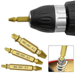 6PCS Damaged Screw Extractor Set Easy Out Bolt Extractor Set Double Head Screw Remover Tools Broken Head Screw Removers High Speed Steel