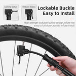 WEST BIKING 100PSI Mini Bicycle Air Pump Portable Hand Pump Hose MTB Mountain Road Universal Schrader Presta Valve Waterproof Tire Inflator for Ball Cycling