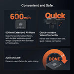 70mai TP07 Cordless Air Compressor 2 150PSI Tire Inflator Digital Display Portable Wireless LED Light Air Pump for Car Bike Motorcycle Ball Camping