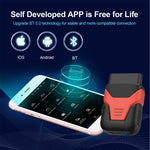 LinkMejor Z50 Wireless Bluetooth OBD2 Scanner Real-time Data Detection Automotive Testing Supports 9 Protocols OBD2 Vehicle Diagnostic Tools for Gasoline Cars Motorcycles