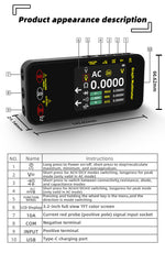 LinkMejor S500 Smart Graphic Multimeter 3.2 Inch TFT Screen 1000V DC AC Voltage 10A Current High Precision Portable Tester Electric Measurement Tool