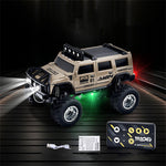 LinkMejor HG4-221/222 RTR 1/64 2.4G Mini RC Car Alloy Shell Hummer Off-Road Climbing Truck Support App Remote Controlled LED Light Simulated Vehicle Three Speed Cruise Control Desktop Toys Model Collection Gift For Boys
