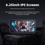 6.25inch Wireless CarPlay Moto Android Auto Portable Digital Dashboard GPS Motorcycle Navigation Display GPS Remote Control TPMS