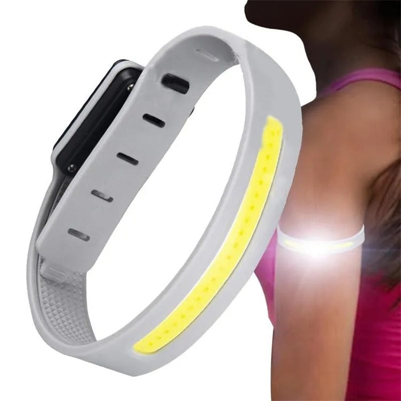 LinkMejor Charging Strong Running Light Outdoor COB Night Sports Light Arm Night Flashing Strong Riding Lamp