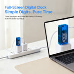 T25 USB 2.0 Color Display Tester 0.96 Inch IPS 4-30V 0-6A 0.001V/0.0001A WiFi 2.4G Android App Auto Rotate Screen USB-A Pass-Through Firmware Update Digital Clock