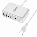 [GaN Tech]LinkMejor YMX-500W 500W 8-Port USB PD Charger 2USB-A+6USB-C PD QC Fast Charging Desktop Charging Station EU Plug US Plug for iPhone 16 16 Pro 15 14 13 Pro Max for Huawei Mate XT for Xiaomi 15pro for Samsung Galaxy Z Flip6