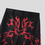 LinkMejor Mens Solid Color Gradient Pattern Pant Comfortable Button Zipper Wide Legged Long Trousers for Men