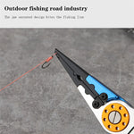 LinkMejor Fishing Pliers Line Cutter Split Ring Multi-Purpose Cutter With Coiled Lanyard Buckle Tool For Outdoor Saltwater Freshwater Fishing