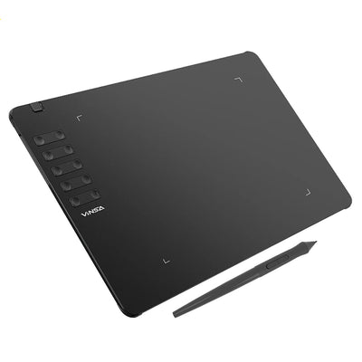 LinkMejor T906 Graphics Drawing Tablet with 10 Physical Shortcut Keys 250x156mm Sensing Area 8 Pen Nibs Art Creation Sketches with 8192 Levels Pressure Battery-free