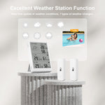 Tuya WiFi+RF433 Temperature & Humidity Sensor Sets Screen Display Monitor Main Sub devices Kits Indoor Outdoor Hygrometer Works With Alexa Google Home