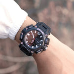 LinkMejor Men Sport Digital Dual Display Watch Multi-function LED Luminous Waterproof Date Week Alarm Wristwatch