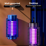 Elfeland Mosquito Zapper Lamp 360° Automatic Trapping Physical Electric Shock Mosquito Killer USB Plug In-model Summer Fly Swatter Insect Killer Light For Camping
