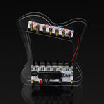 HU-013 DIY Laser Harp Interactive Seven Laser Strings Kit Adjustable Tone LED Lights DC 5V Portable Musical Instrument