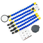 Octopus Welding Clamp 4-5X Magnification 360° Adjustable Multi-functional Workbench Third-hand Tool Universal Arm Clamping Magnification Bracket Kit