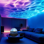 LinkMejor Ocean Wave Projector LinkMejor Night Light USB Rechargeable Ripple Atmosphere Lamp for Bedroom, Home Theater, Room Decoration, Holiday Gift, Wedding