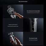 LinkMejor MIJIA PDL11 Electric Shaver Pro with Shaving Pressure Display Dual Ring Foil 360° Floating Head Long Battery Life Type-C Charging