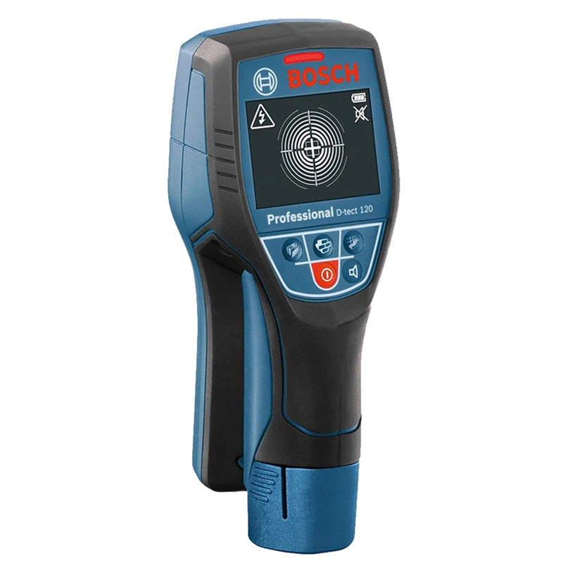 Professional D-TECT120 Wall Scanner Radar Technology Metal/Cable/Wood/Water Pipe/Wire High-precision Wall Gold plumb Dual Power Source Waterproof Construction Tool