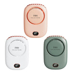 Mini Hanging Neck Fan Portable Sports Bladeless Fan USB Rechargeable Hanging Waist 3 Speed Adjustable Power Display Small Fan