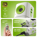 Thumb Mini Cameras with TFT LCD Screen 2K HD 230° Rotatable Lens Portable Sports Camcorder for Students Outdoor Photography Video Long Battery