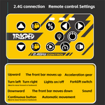 LinkMejor HG4-243 RTR 1/64 2.4G Mini RC Car Alloy Forklift Support App Remote Controlled LED Light Sound Engineering Vehicle Desktop Toys Model Collection Gift For Boys