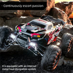 LinkMejor SG618 MAX RTR 1/16 2.4G 4WD 80km/h Brushless RC Car LED Light Off-Road Climbing Truck High Speed Full Proportional Control Metal Differential Drive Shaft Vehicles Model Toys