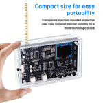 DIY Smart Intercom Radio Kit Adjustable Frequency 409.85MHz 87-108MHz OLED Display FM Walkie-Talkie Communication and Radio Listening