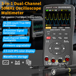 LinkMejor ZT-706S Handheld Oscilloscope Multimeter 3-In-1 Dual Channel 50MHz 280MSa/s 66000 Counts Signal Generator IPS Display