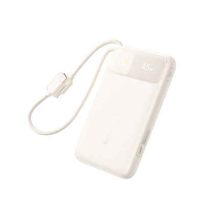 Baseus EnerFill FC11 45W 73Wh 20000mAh Digital Display Power Bank Come with Integrated USB-C&iP Cable External Battery Power Supply with 2 Inputs & 4 Outputs Support UFCS PD3.0 QC3.0 SCP Fast Charging for iPhone 17 17Pro 16 15 14 13 Pro Max