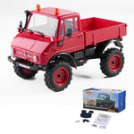 LinkMejor FCX24 RTR Mercedes for Benz 421 Unimog 1/24 2.4G 4WD RC Car Rock Crawler Two Speed Portal Axles Off-Road Climbing Truck LED Light Full Proportional Vehicles Models Toys